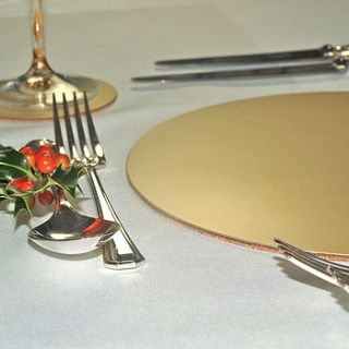 gold or silver leather placemats or coasters by begolden