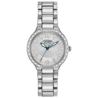 Ladies Citizen Eco Drive™ Firenza Diamond Accent Watch with Silver