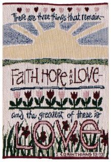 Faith, Hope and Love Religious Tapestry Bible Book Cover  
