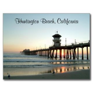Sunrise Huntington Beach Pier California Post Card