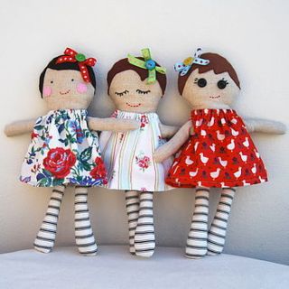 personalised handmade doll by leah halliday