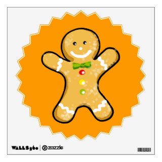 Cute gingerbread man cookie wall stickers