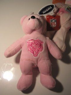 Forever Collectibles Pink NFL Chicago Bears Teddy Plush NFL Cancer Awareness Bear Toys & Games