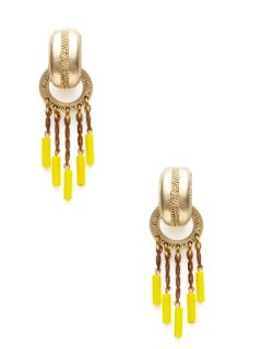 Yellow Bead Chandelier Earrings by Lulu Frost