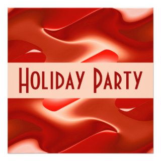 lovely red Holiday Party Custom Announcements
