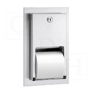 Bradley 5412 Recessed Mount Dual Roll Toilet Tissue Dispenser   Toilet Paper Holders  