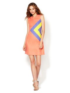 Phoebe Textured Silk Contrast Dress by CrOp by David Peck