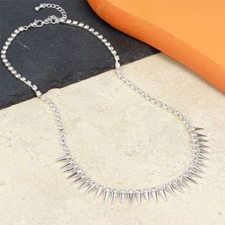 chain spike necklace by lisa angel