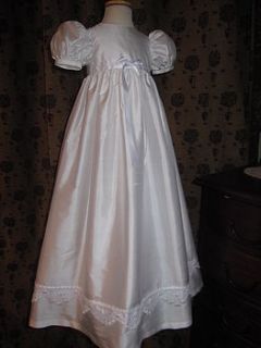 christening gown 'jessie silk gown' by little doves