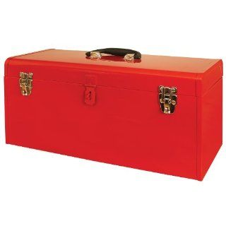 Lyon RR1456 Portable Tool Box with Tray, 20 1/8" Width x 8.625" Depth x 9 7/16" Height, Red Toolboxes