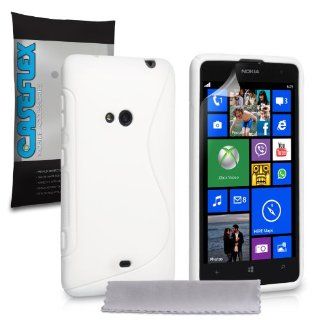 Nokia Lumia 625 Case White S Line Silicone Gel Cover Cell Phones & Accessories