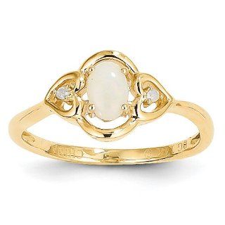 14k Genuine Opal Diamond Ring Jewelry