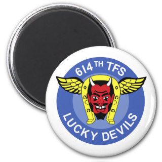 614th TFS Lucky Devils Fridge Magnets