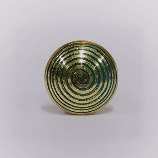 swirl etch metal knob by trinca ferro