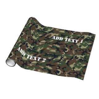 Woodland Camouflage Military Background Gift Wrapping Paper