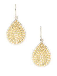 Lombok Gold Divided Teardrop Earrings by Anna Beck Jewelry
