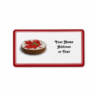 Canadian Cherry Maple Leaf Cake Personalized Address Label