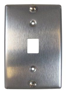 Allen Tel Products AT630A 6 Single Gang, 1 Port, 6 Position, 6 Conductor Wall Telephone Outlet Jack, Stainless Steel