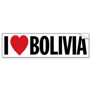 I Love Heart Bolivia 11" 28cm Vinyl Decal Bumper Stickers