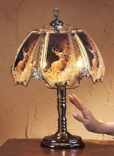 Whitetail Deer Touch Lamp   Table Lamps  