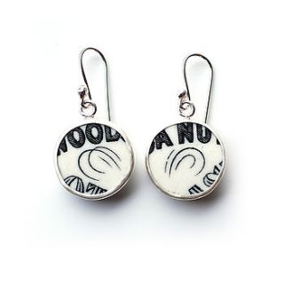 pottery shard toothpaste earrings by tania covo