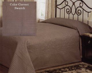 French Tile Bedspread in Chocolate Size Queen   Country Cottage