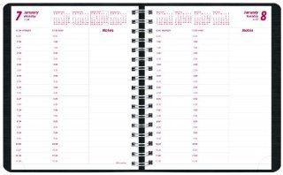 Brownline 2013 Daily 24 hour Planner, Twin Wire, Black, 8.75 x 6.875 Inches (CB635W.BLK 13)  Appointment Books And Planners 