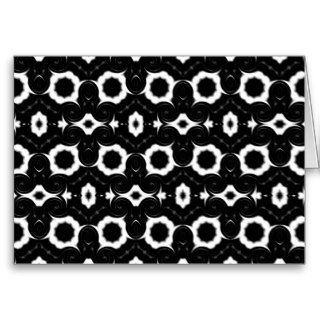 classic Black and white pattern card