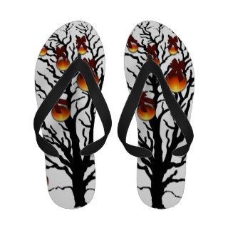 Country Halloween Tree Sandals