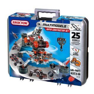 Erector Super Construction Set   25 Models   640+ Parts Toys & Games