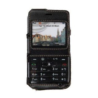 Technocel Fitted Leather Case for LG CB630   Black Cell Phones & Accessories