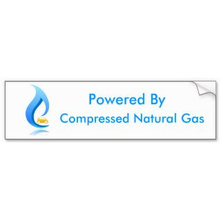 Powered By Compressed Natural Gas Bumper Stickers