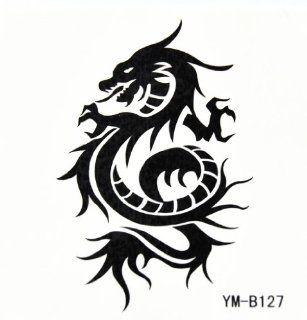 BT0030 Dragon Temporary Body Skin Tattoo, Sticks On Almost Any Surface Washable  Body Paint Makeup  Beauty
