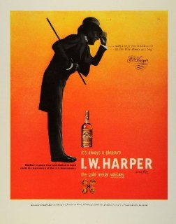 1945 Ad I W Harper Kentucky Bourbon Whiskey Bottle Alcoholic Beverage Liquor   Original Print Ad  