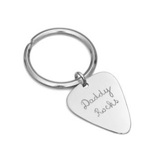 dad's personalised plectrum key ring by merci maman