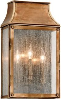 Troy Lighting B3423, Beacon Hill Solid Brass Outdoor Wall Sconce, 180 Watts, Heirloom Brass   Wall Porch Lights  