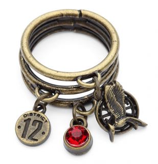 The Hunger Games Catching Fire Mockingjay Charm Ring