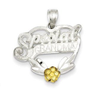 Sterling Silver Special Grandma Charm. Metal Wt  1.2g Jewelry