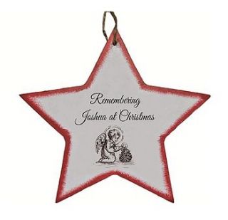 in loving memory personalised star by rose cottage
