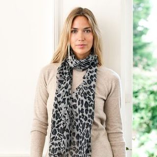 cashmere leopard print scarf by willowcashmere