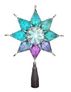7.5" LED Lighted Color Changing Silver Star Christmas Tree Topper   Multi Lights  