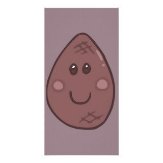 Easter Egg Face Chocolate Custom Photo Card