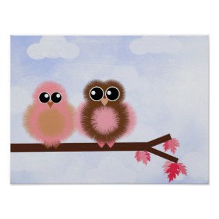 Fuzzy Owls without saying Print