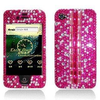Aimo IPHONE4GPCLDI648 Dazzling Diamond Bling Case for iPhone 4   Retail Packaging   Divide Pink Cell Phones & Accessories