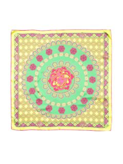 Silk Motif Square Scarf 34" by Versace