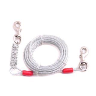 Favorite Heavy 30 Feet Dog Tie Out Cable with Spring for Large Dogs Up to 200 lbs  Pet Tie Outs 