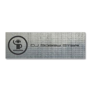 Cool dj icon metalic business card
