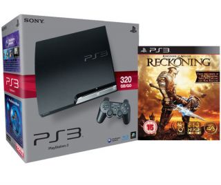 Playstation 3 Slim 320 GB Console Bundle (With Kingdoms Of Amalur Reckoning)      Games Consoles