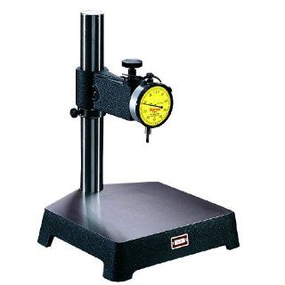 Starrett 653MJ Dial Comparator With Cast Iron Base, 0 50 0 Dial Reading, 0 2.5mm Range, 0.01mm Graduation Indicator Stands