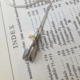silver bee necklace by cathy newell price jewellery